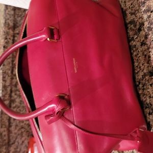Red Saint Laurent Satchel Bag